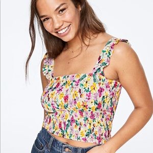 VS PINK SMOCKED TANK